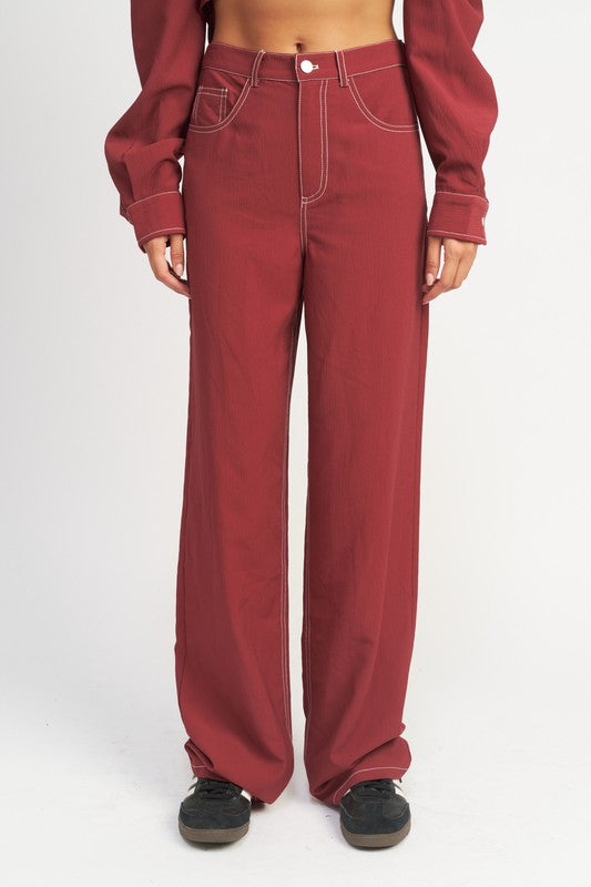 Stilla | Stitching Straight Leg Bukser