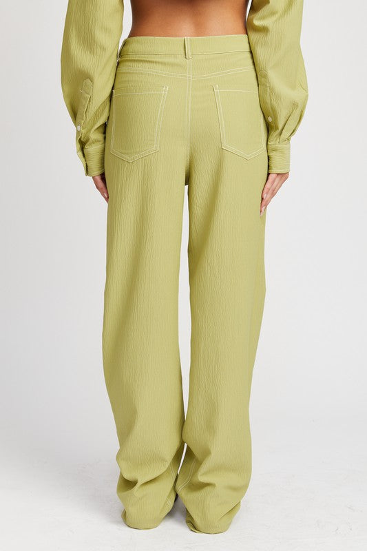Stilla | Stitching Straight Leg Bukser