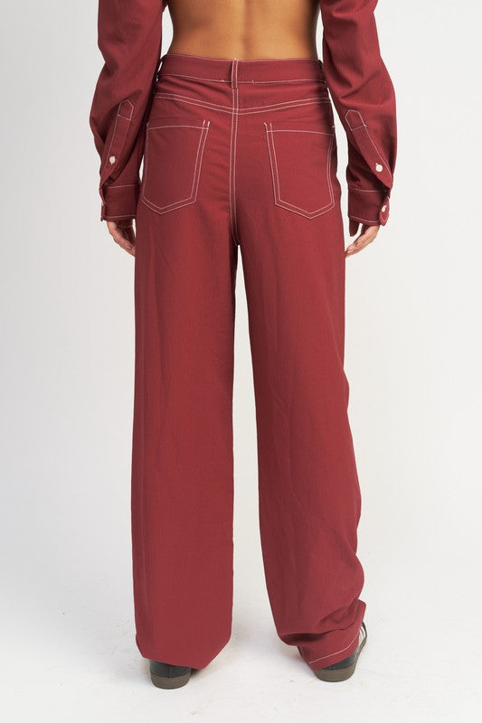 Stilla | Stitching Straight Leg Bukser
