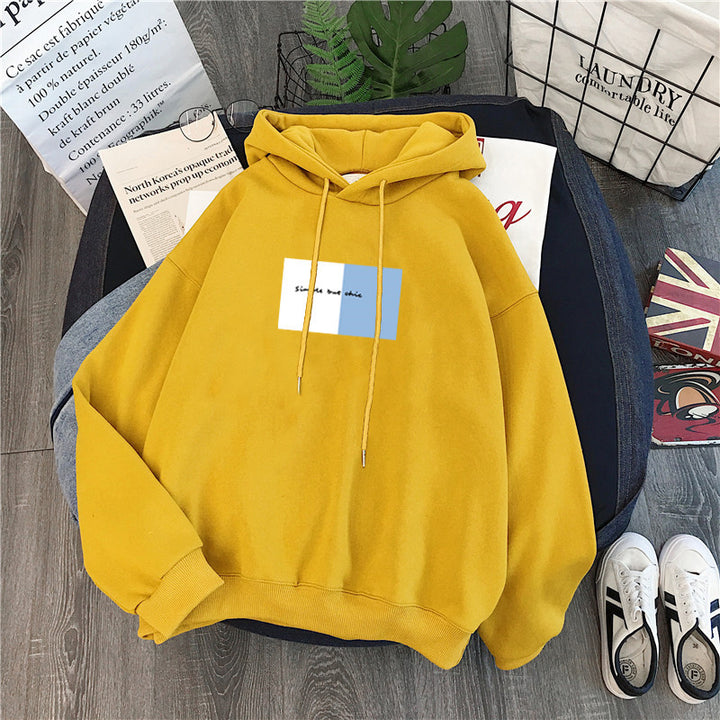 Dame Casual Graphic Pullover Hoodie med livligt artwork Stilla