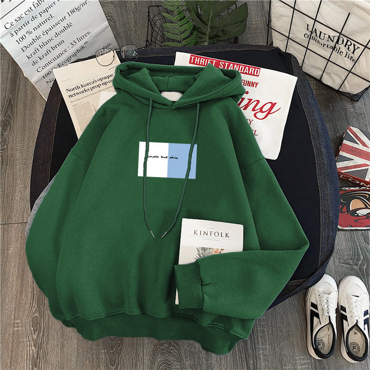 Dame Casual Graphic Pullover Hoodie med livligt artwork Stilla