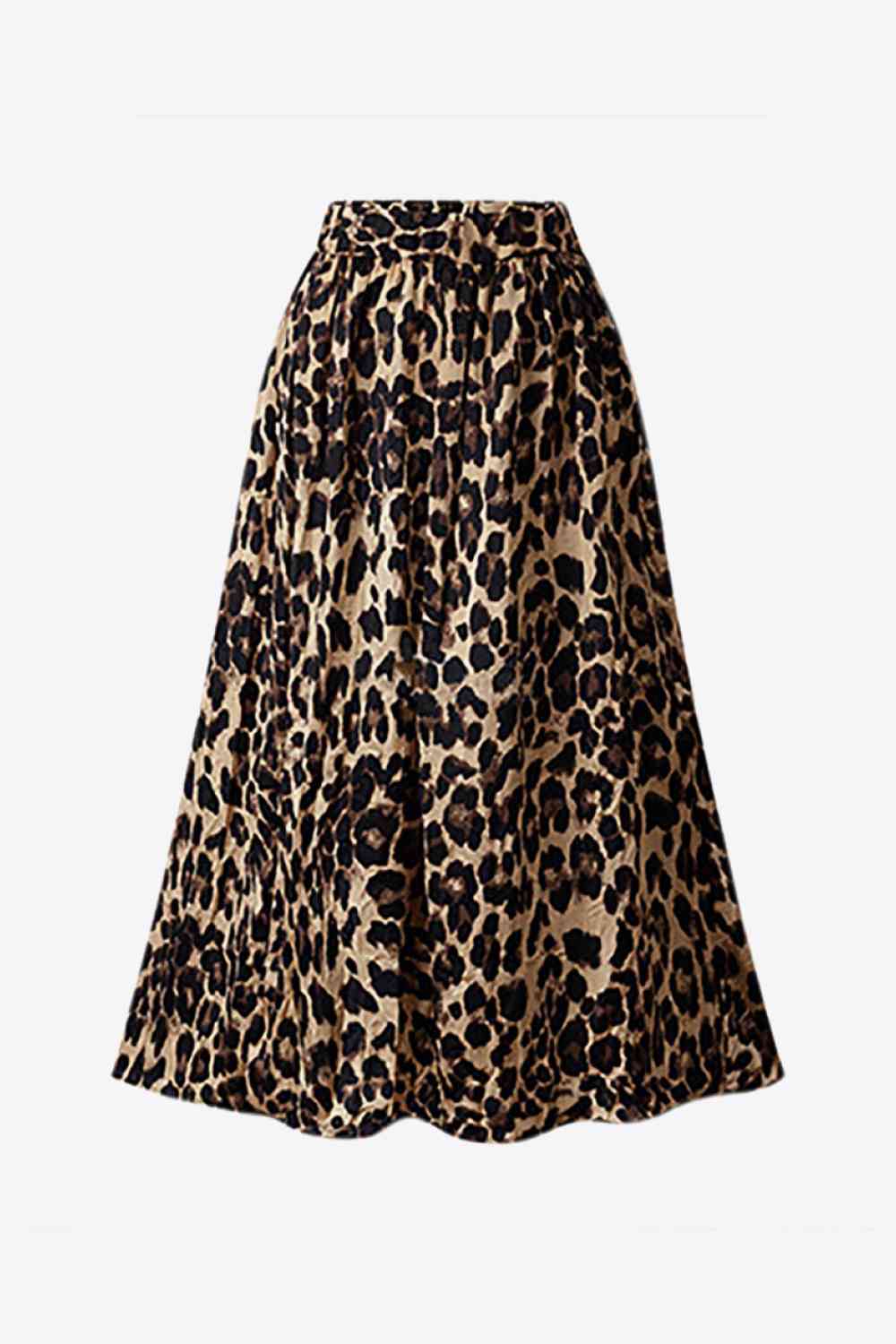 Stilla | Størrelse Leopardprint Midi Skørt