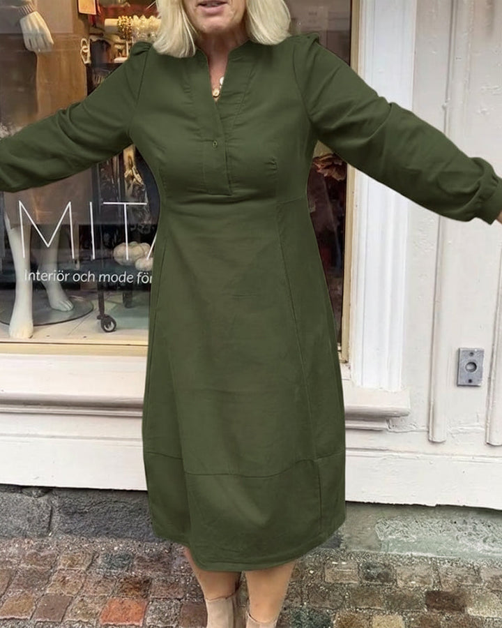 Stilla | Retro kjole med lange ærmer