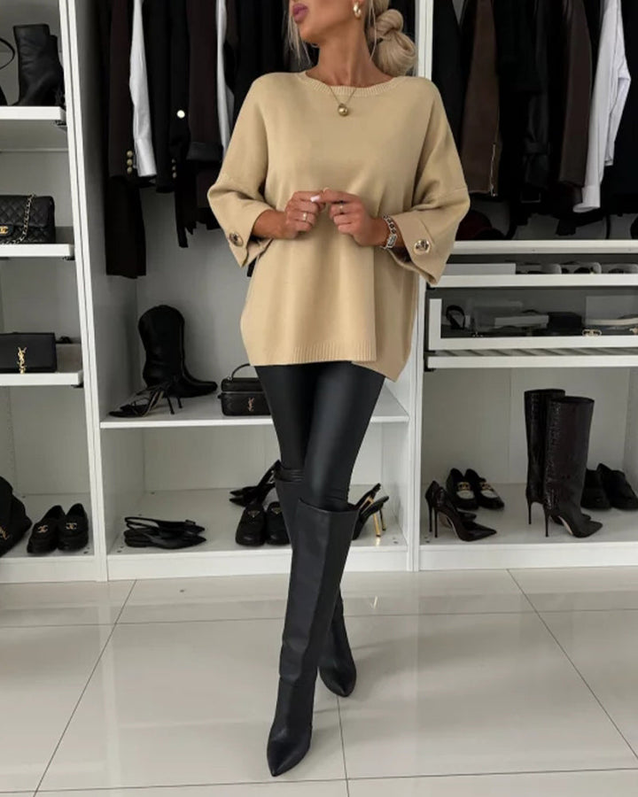 Stilla | Pullover med knapliste til alsidige looks