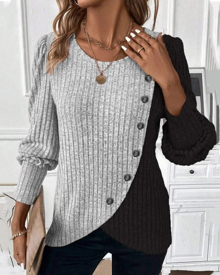 Stilla | Casual Top I Color-block-look