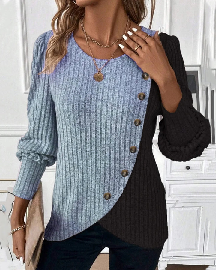 Stilla | Casual Top I Color-block-look