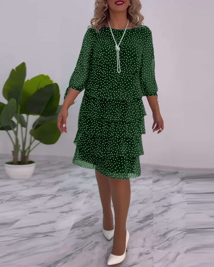 Stilla | Elegant Polkaprikket Kjole