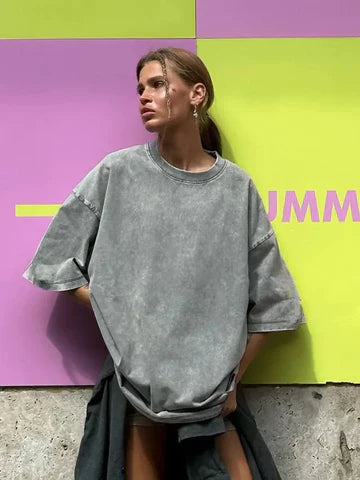 Stilla | Retro T-shirt af bomuld