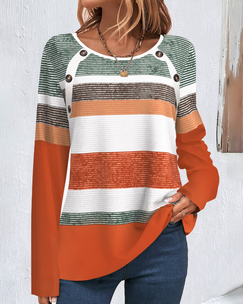 Stilla | Colorblock Top med raglanærmer