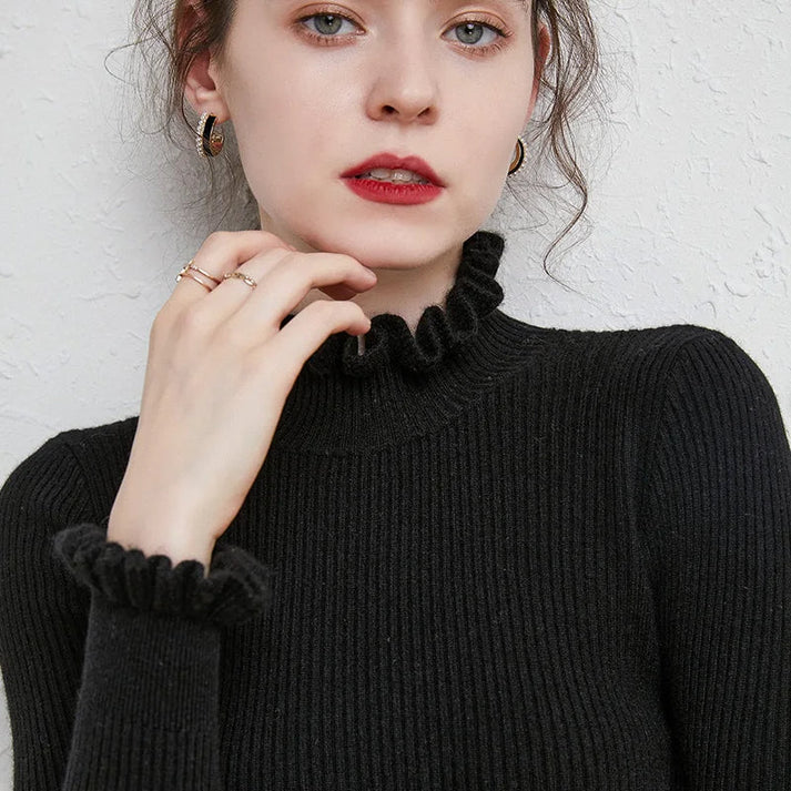 Stilla | Dame Sweater Med Høj Hals