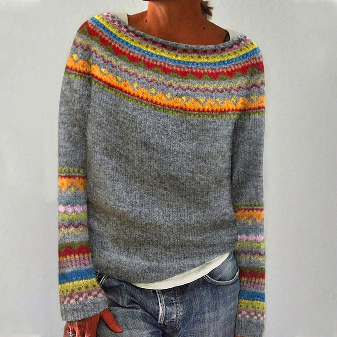 Stilla | Retro-Style Finstrikpullover