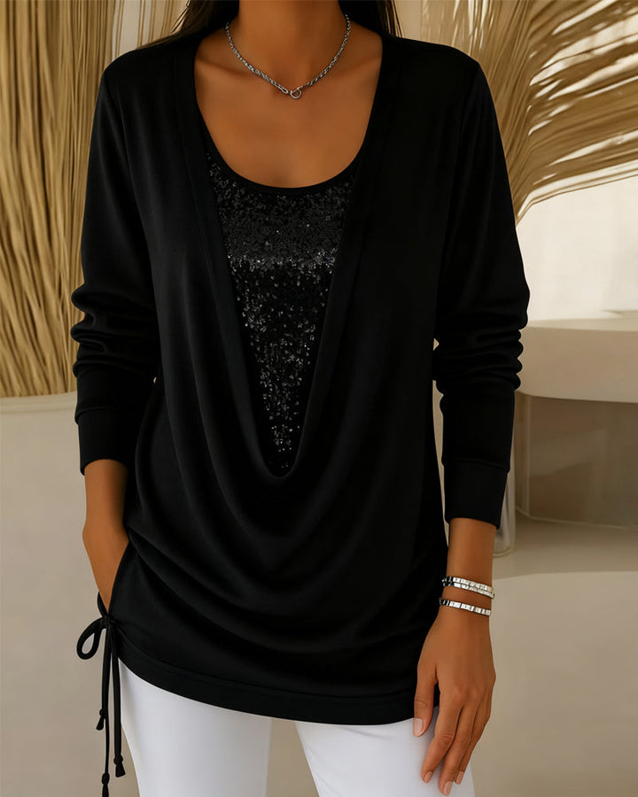 Stilla | Top med kontrastfarver i to-i-en look