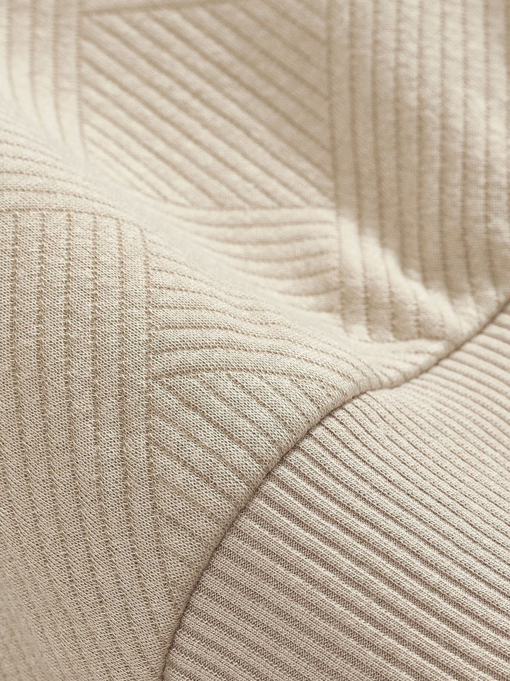 Stilla | Halv-Zip Pullover med Strukturmønster - Smart-Casual Stil til Hverdag og Kontor