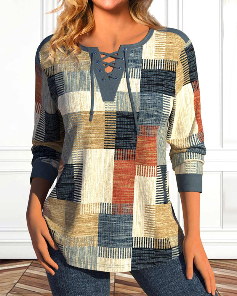 Stilla | Geometrisk Print Til Snøring