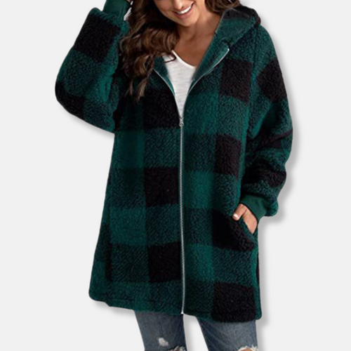 Stilla | Hoodie Oversized Fit Blødt strikkemateriale Lynlås Længere model Casual