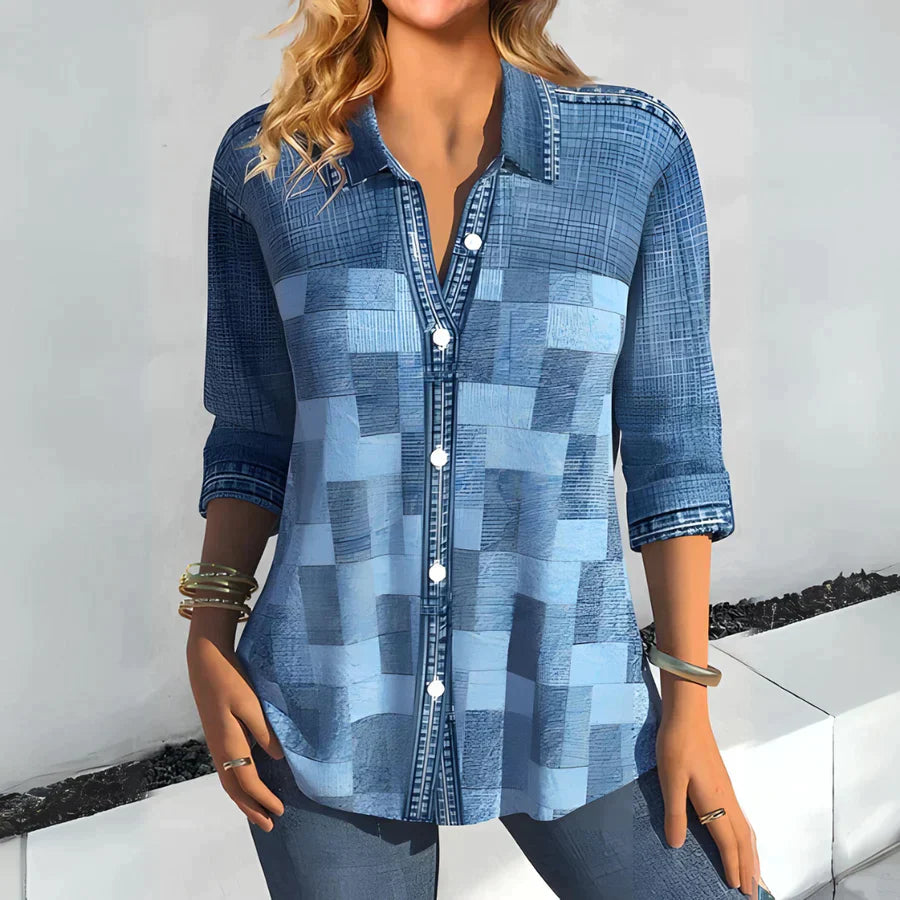 Stilla | Afslappet Ternet Bluse