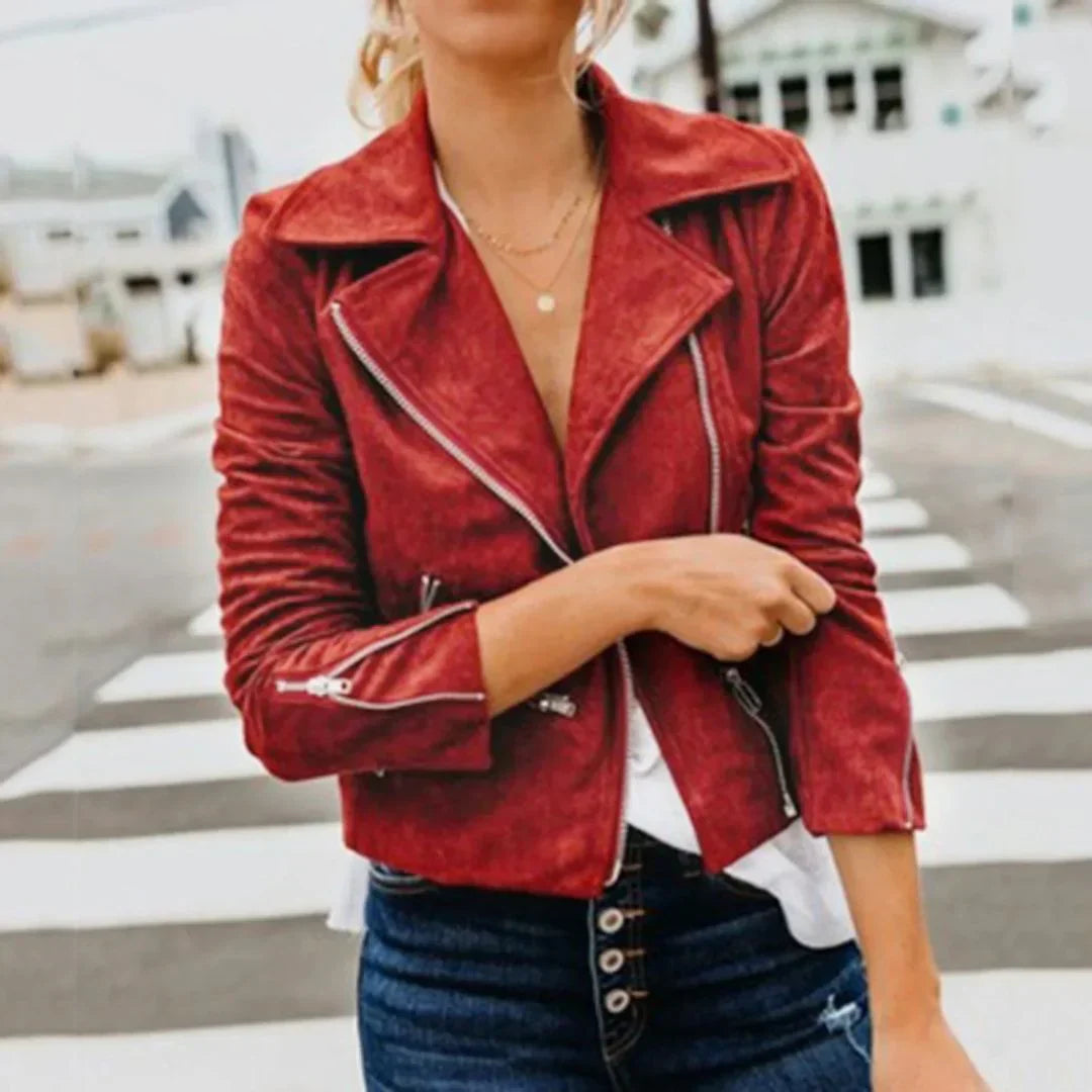 Stilla | Faux-motorcykel-stil læderjakke dame Robbie