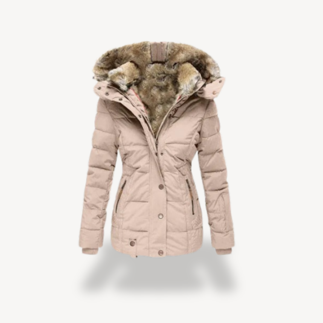 Stilla | Polstret Faux-Fur Hættejakke Dame