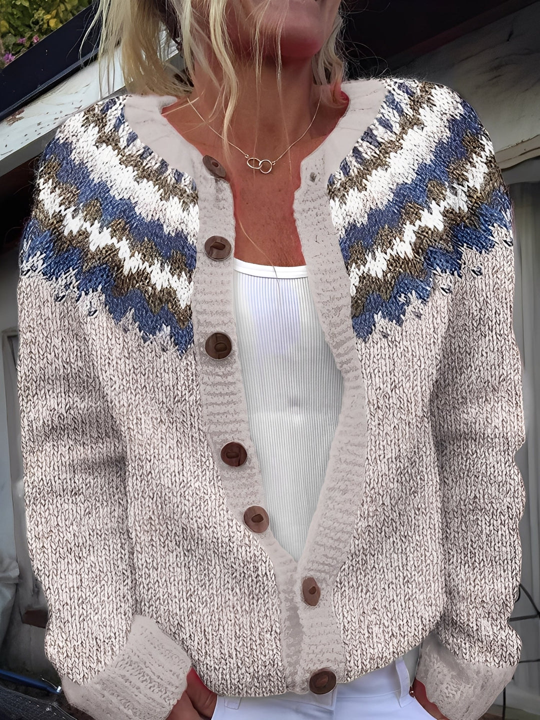 Stilla | Elegant Dames Strikjakke med Knapper
