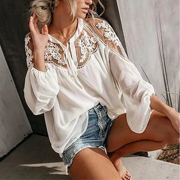 Stilla | Blonde Mesh Top Design