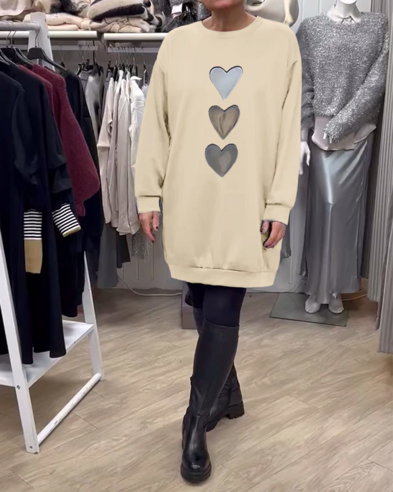 Stilla | Shift Hjerte Mønster Casual
