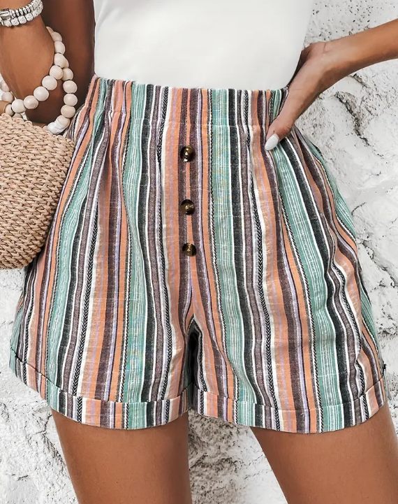 Stilla | Blandet Stripede Lommeshorts
