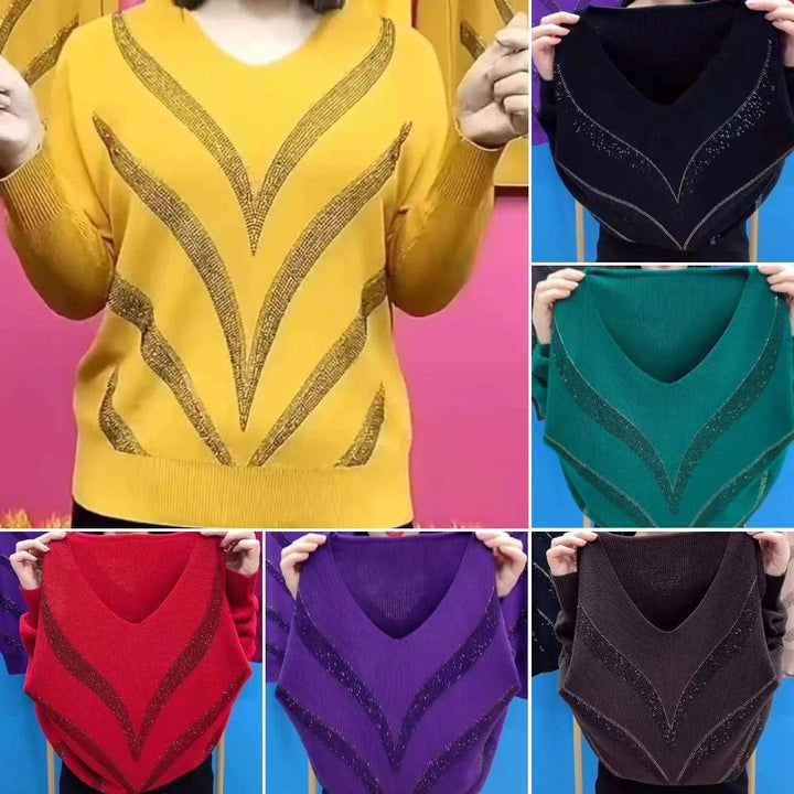 Stilla | V-udskæring Sweater Elegant Tidløs Stil Ideel til Vinteren