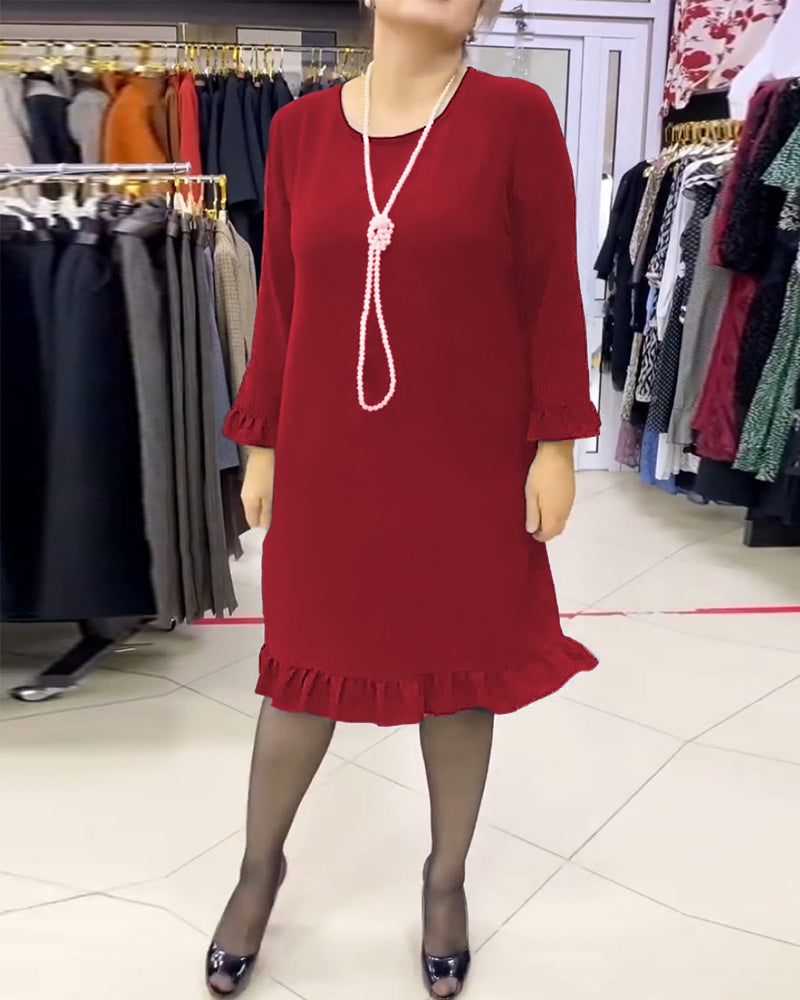 Stilla | Patchwork kjole med rynker