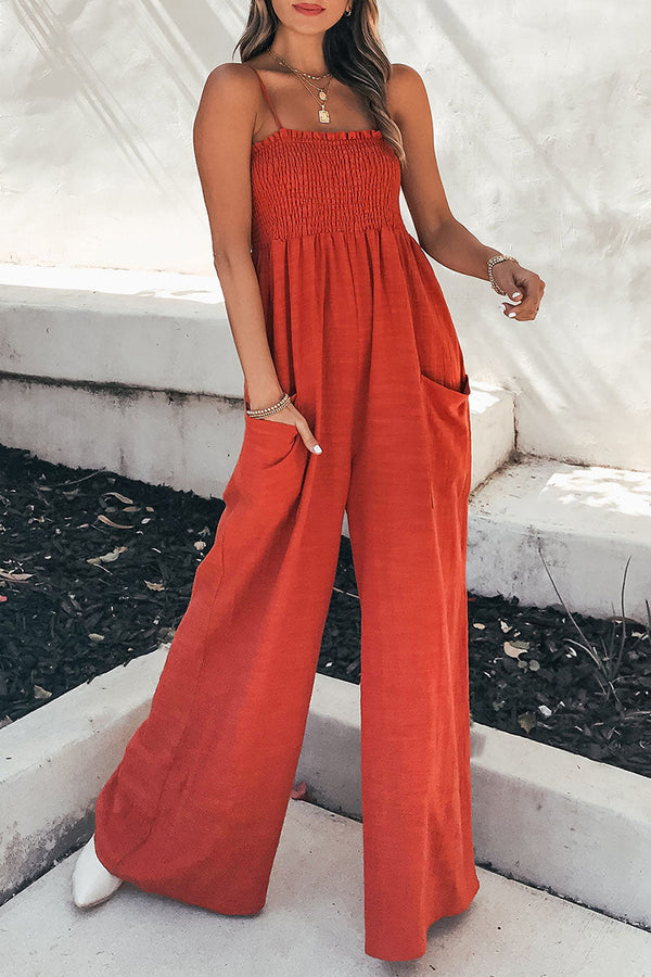 Stilla | Elegant Sommer Jumpsuit Med Smalle Stropper Og Bredt Bukser for Et Moderne Look