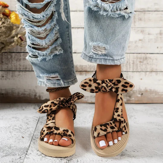 Stilla | Dame Sandaler Med Leopardmønster