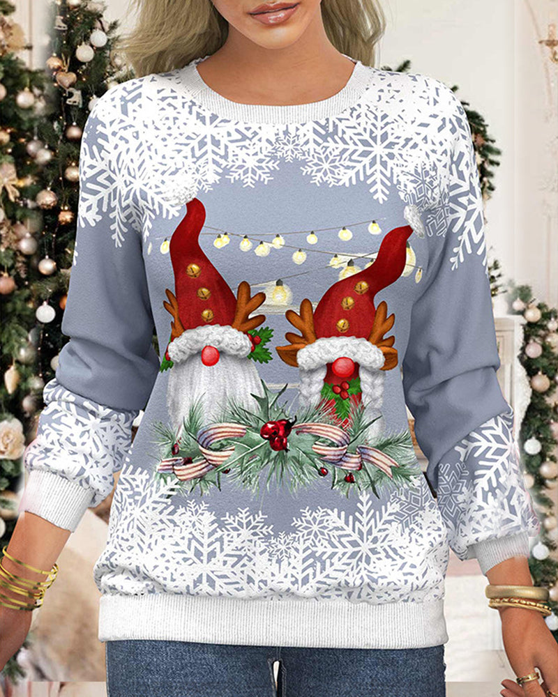 Stilla | Sweatshirt med raglanærmer i julemotiv