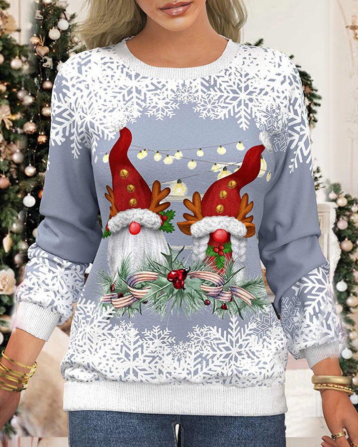 Stilla | Sweatshirt med raglanærmer i julemotiv