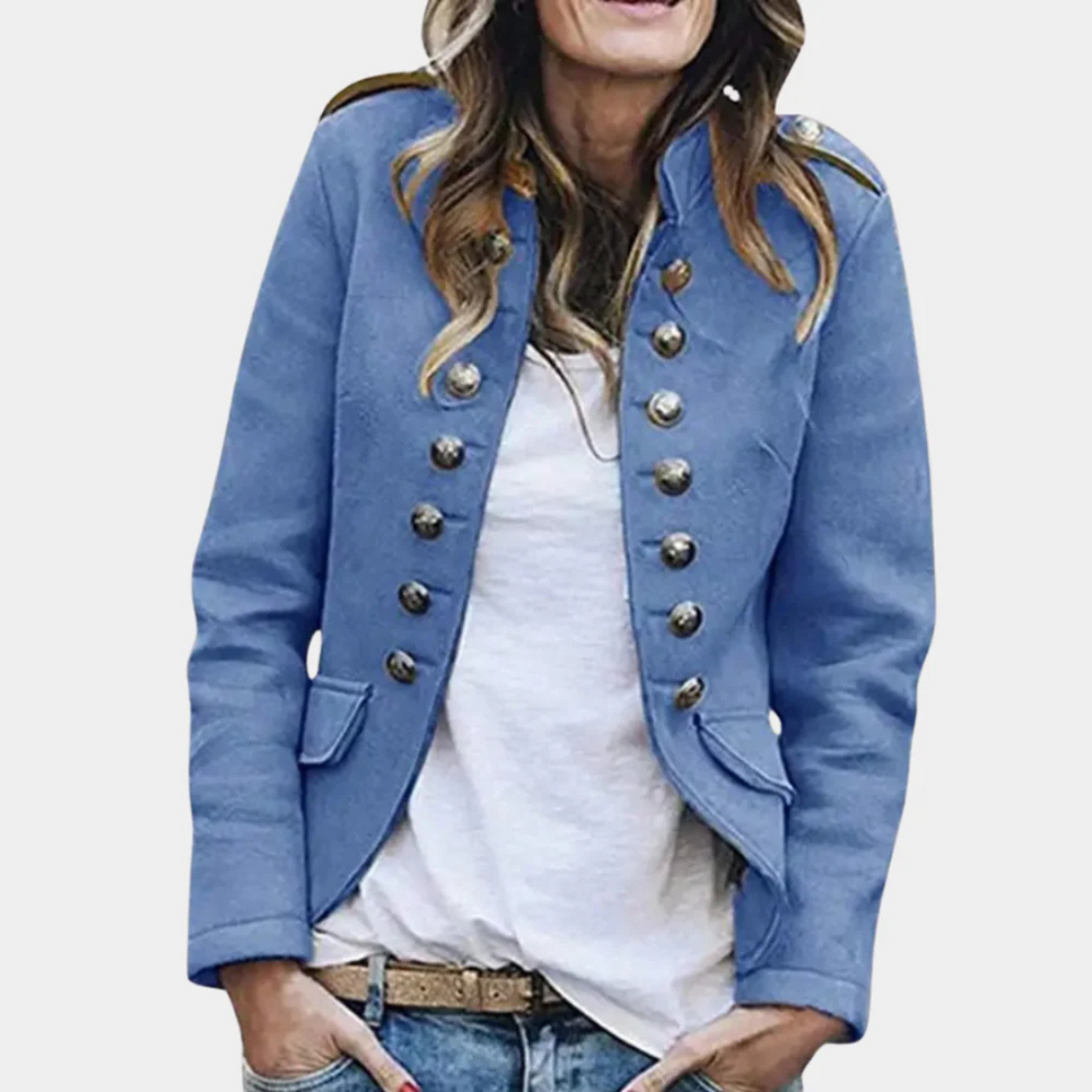 Stilla | Dobbelt rækket uldfrakke med vintage flair og slim fit