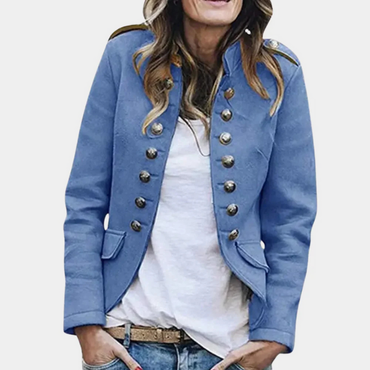 Stilla | Dobbelt rækket uldfrakke med vintage flair og slim fit