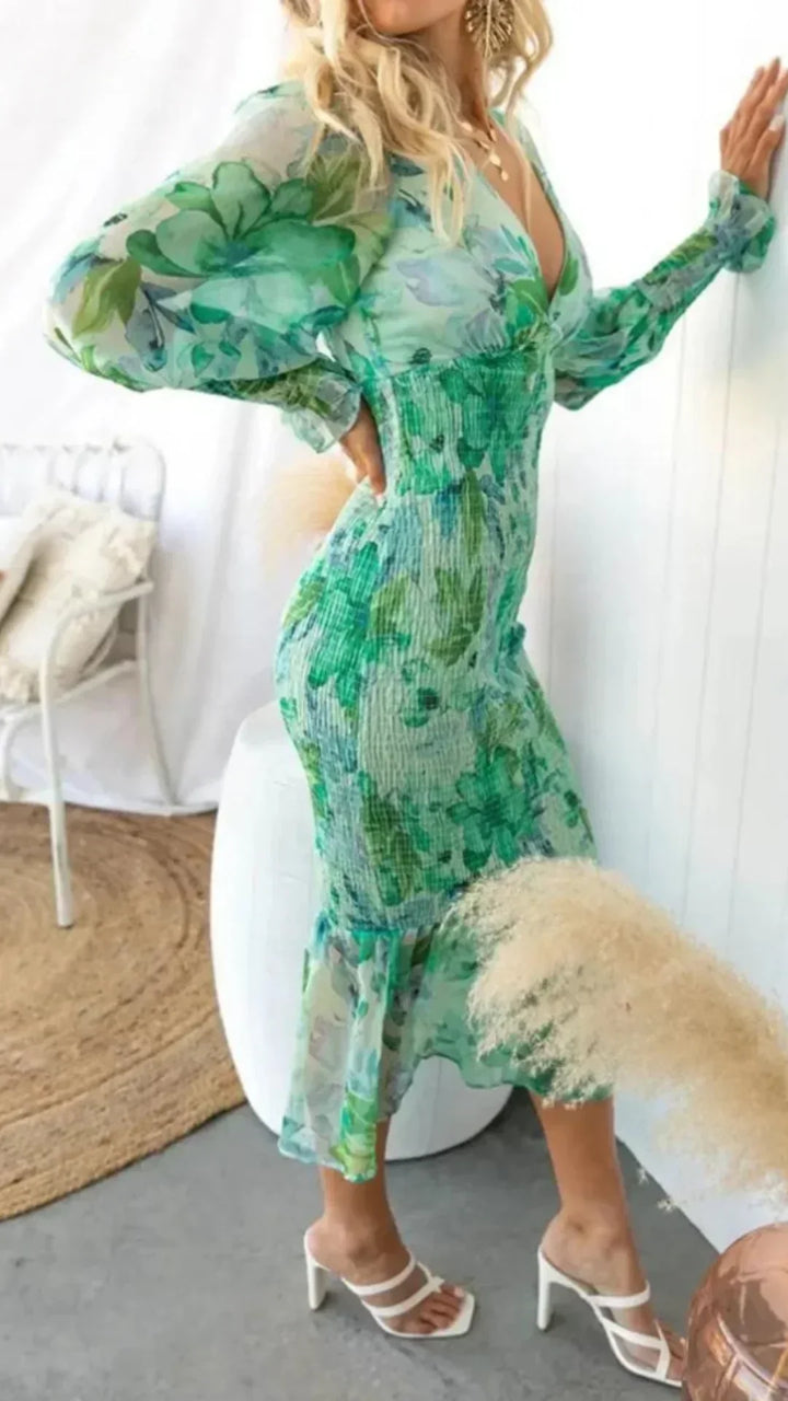 Stilla | Blomsterprint Boho Kjole