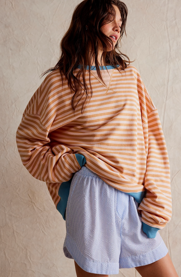 Stilla | Oversize-trøje med farverige striber