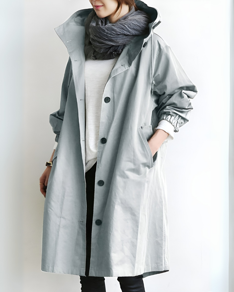 Stilla | Klassisk trenchcoat med hætte