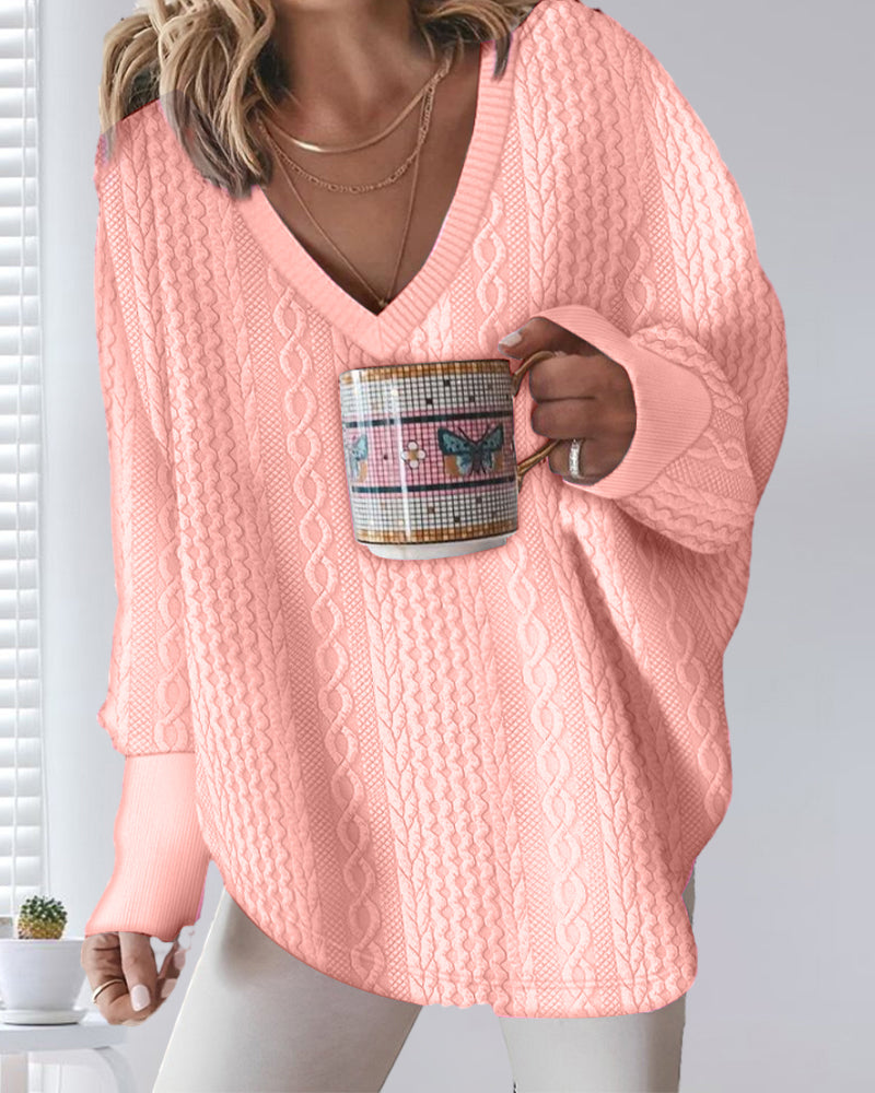Stilla | Sweatshirt med V-udskæring