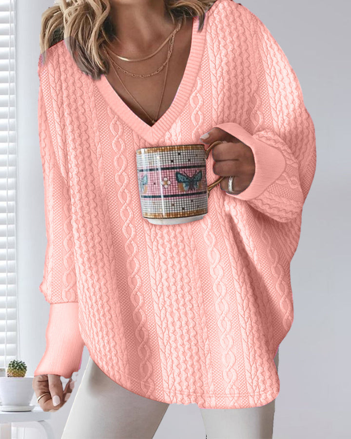 Stilla | Sweatshirt med V-udskæring