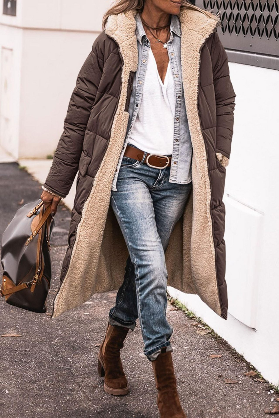 Stilla | Vendbar Parka Med Foder Af Pels