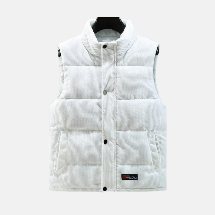 Stilla | Vest Cordbukser Steppet Relaxed Fit Høj Krave Tryknapper