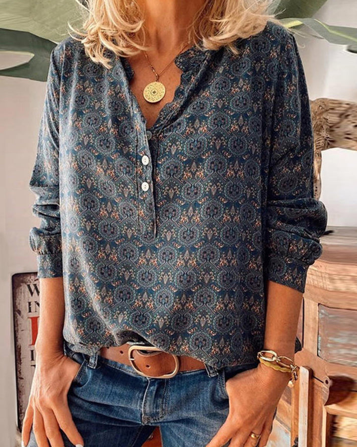 Stilla | Bluse med Vintage Print