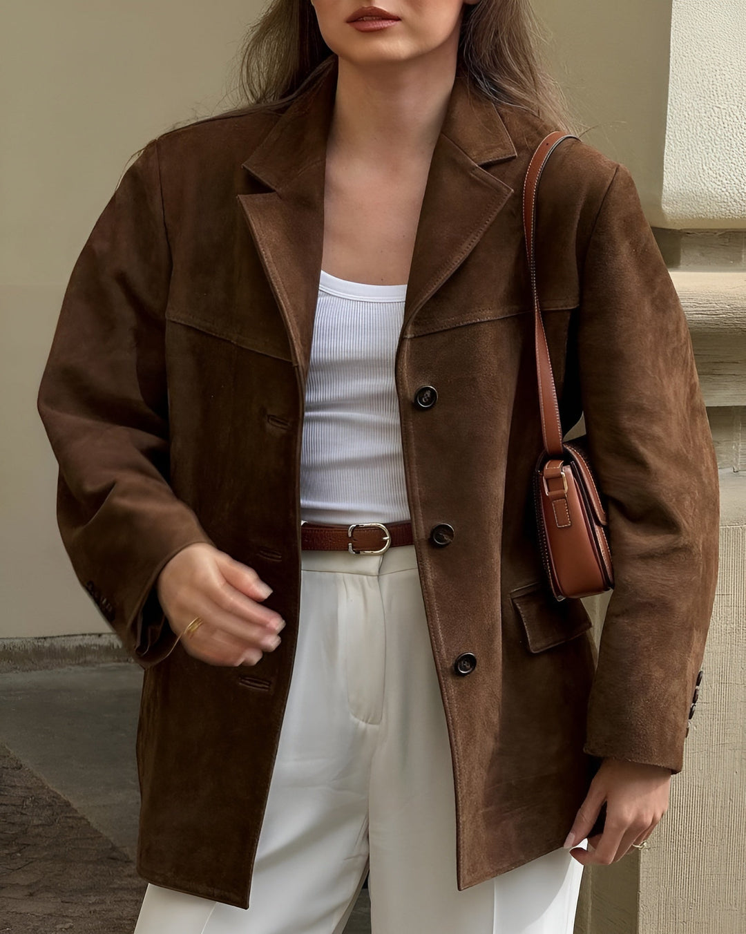 Stilla | Klassisk Wildleder Blazer til Kvinder