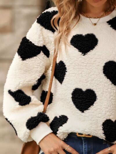 Stilla | Cozy Strik Sweater med Hjerte Mønster til Vinter Elegance