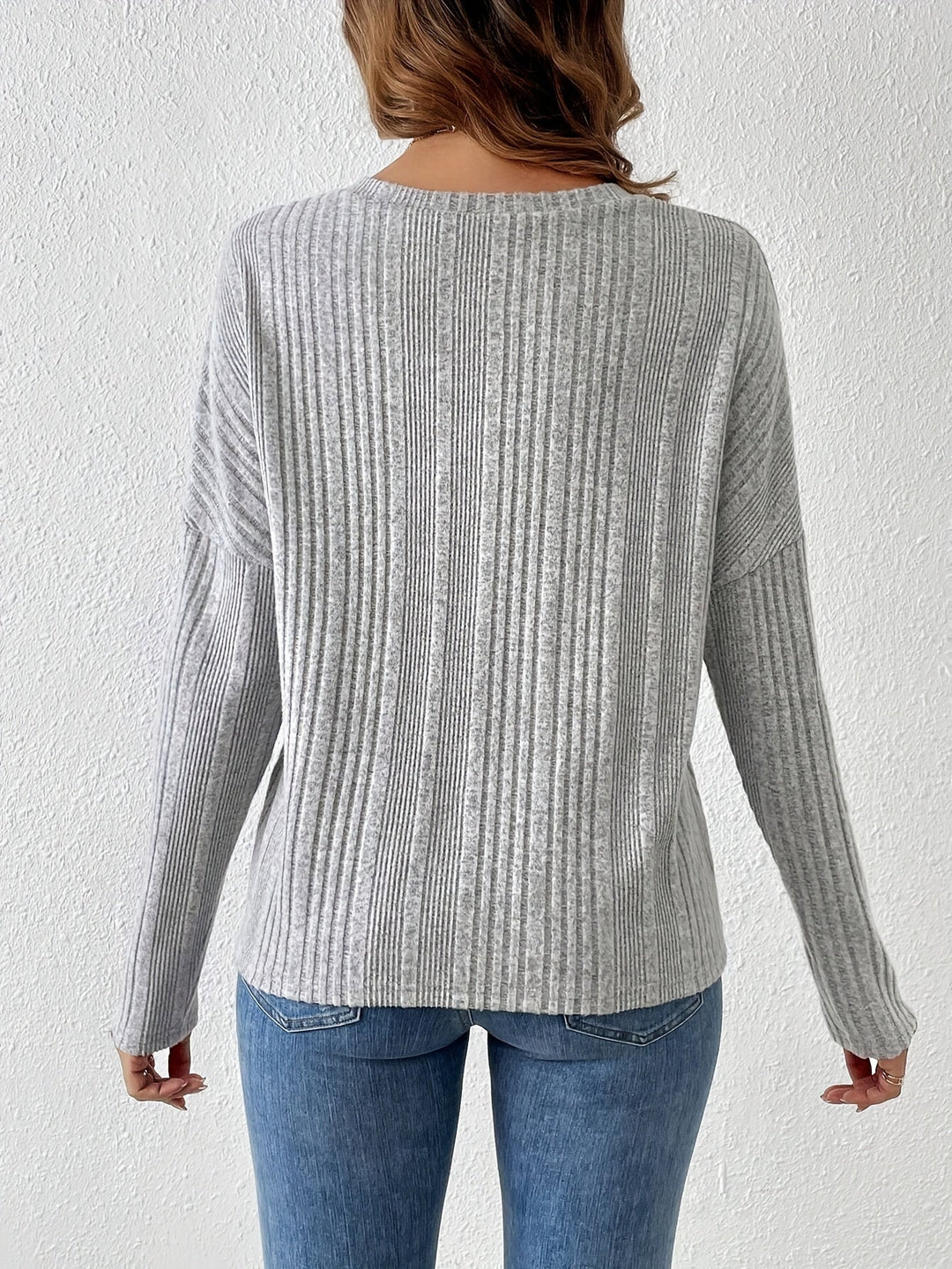 Stilla | Grå Casual Langærmet t-shirt
