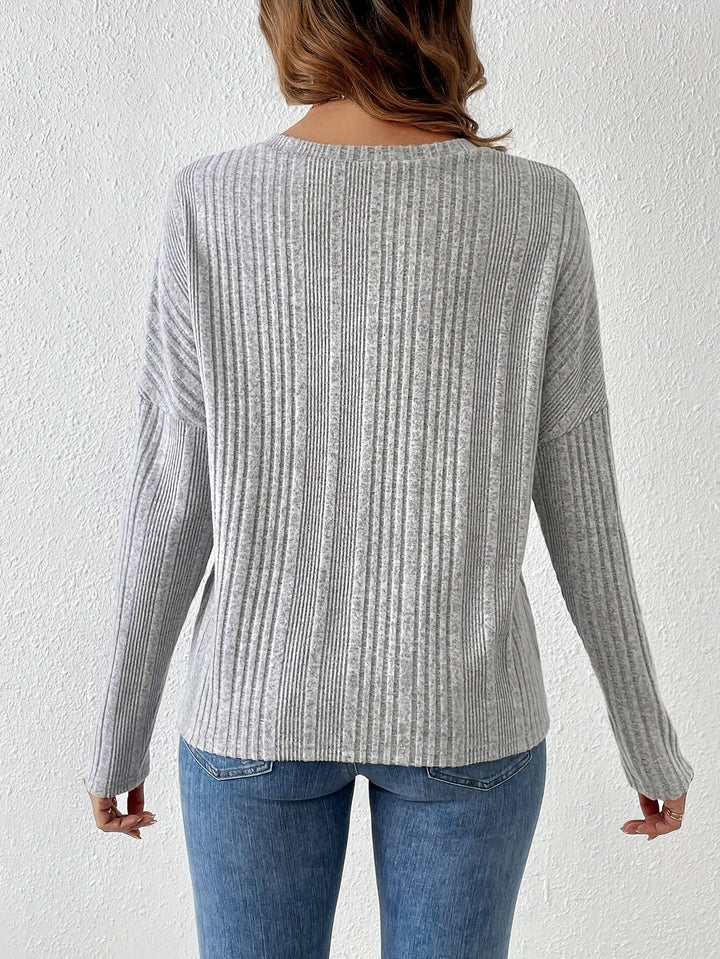 Stilla | Grå Casual Langærmet t-shirt