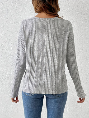 Stilla | Grå Casual Langærmet t-shirt