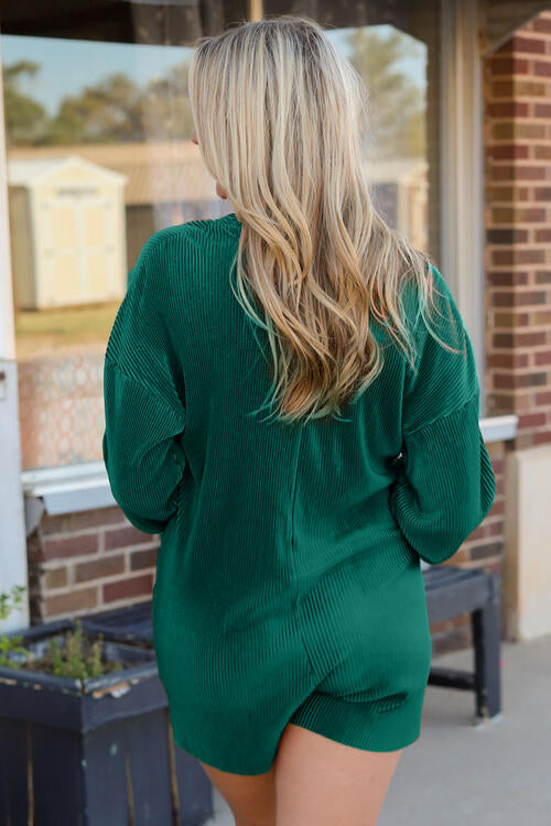 Stilla | V-hals Halv Knappet Romper