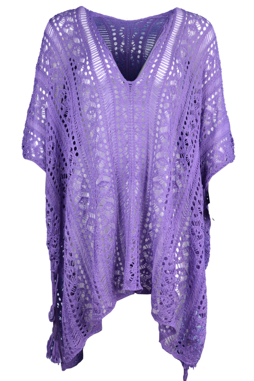 Stilla | V-hals Cover-up Med Frynse