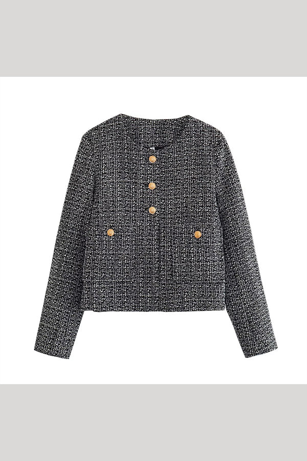 Stilla | Farve Tekstureret Casual Stil Top Jakke